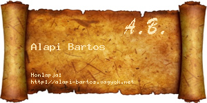 Alapi Bartos névjegykártya